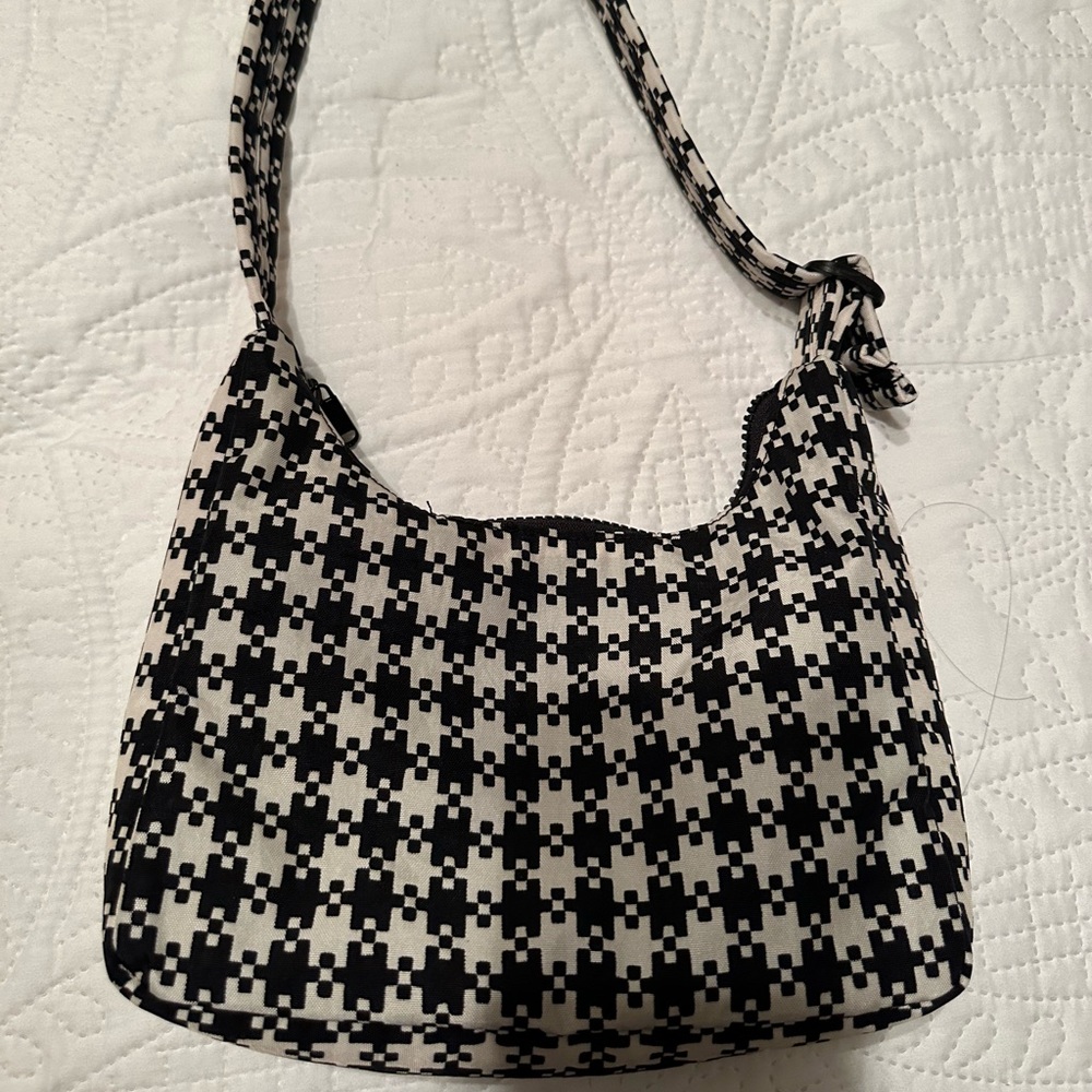 BAGGU Gingham Mini Nylon Shoulder Bag